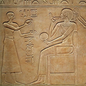 Queen Kawit at her toilet, from the sarcophagus of Queen Kawit, found at Deir el-Bahri