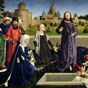 The Raising of Lazarus (oil on panel)