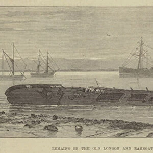 Remains of the Old London and Ramsgate Steamer, the Little Western (engraving)