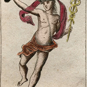 Representation of Mercury, god of trade, travel and messenger of other gods