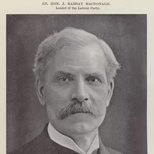 Right Honourable J Ramsay MacDonald, Leader of the Labour Party (b / w photo)
