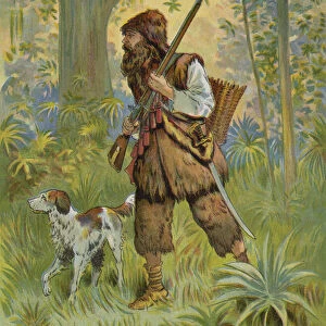 Robinson Crusoe out hunting