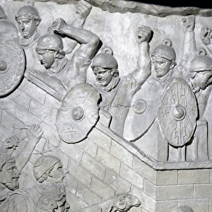 Roman soldiers in defense of a stronghold, 1862 (mould of the bas-reliefs of the column