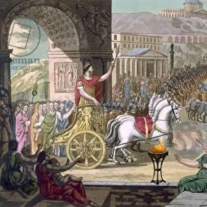 A Roman Triumph, illustration from L Antique Rome, engraved by Labrousse