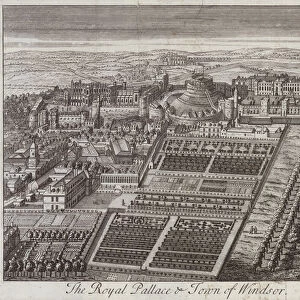 Royal palace and town of Windsor, Berkshire (engraving)