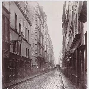 Rue de Gravilliers, from the rue du Temple, Paris, 1865-68 (b/w photo)