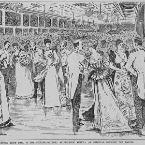 Rufford Hunt Ball in the Picture Gallery at Welbeck Abbey, Nottinghamshire, 1891 (engraving)