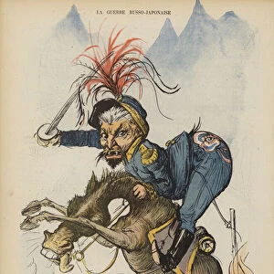The Russo-Japanese War. Illustration for Le Rire (colour litho)