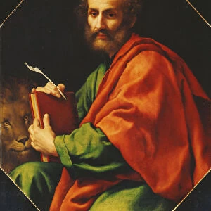 Saint Mark, (oil on canvas, octagonal)