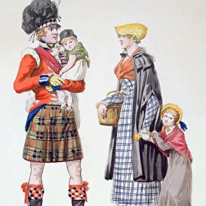 Scottish family (colour litho)