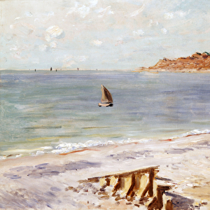 Seascape at Sainte-Adresse (oil on canvas)