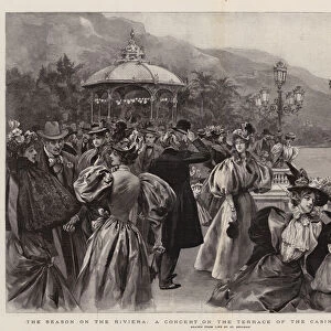 The Season on the Riviera, a Concert on the Terrace of the Casino at Monte Carlo (engraving)