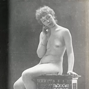 Seated Nude (cyanotype)