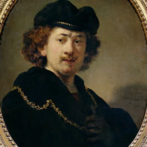 Self Portrait with Hat and Gold Chain, 1633 (oil on panel)