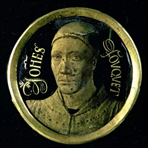 Self portrait medallion, c. 1450 (enamel on copper)