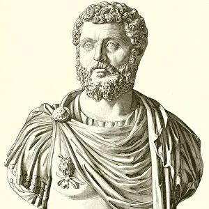 Septimius Severus. (Bust found at Porto d Anzio; Capitol, Gallery, No. 3) (engraving)