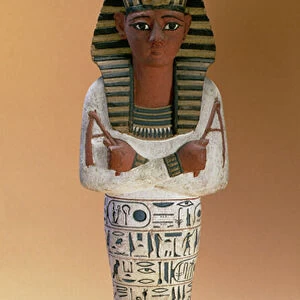 Shabti figure of Ramesses IV, New Kingdom (stuccoed & painted wood)
