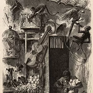 A shop at Para, illustration for Mr. Biards trip to Brazil in 1858-1859