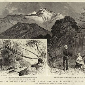 With the Sikkim Expeditionary Force, Northern India, the Capture of Fort Ling-Tu (engraving)