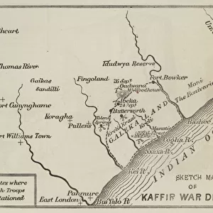 Sketch Map of Kaffir War District (engraving)
