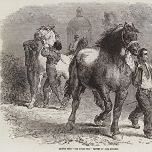 Sketch from "The Horse Fair"(engraving)