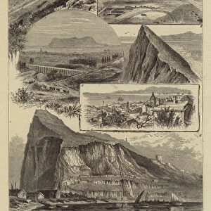 Sketches at Gibraltar (engraving)