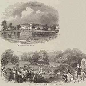 Society Wedding at Trentham Hall (engraving)