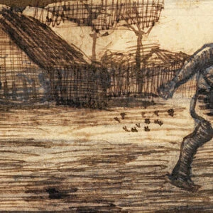 The Sower, from a series of four drawings representing the four seasons (pencil