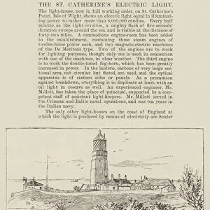 St Catherine Point Electric Lighthouse, Isle of Wight (engraving)