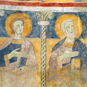 Detail of St. John the Evangelist and St. Simon (fresco)