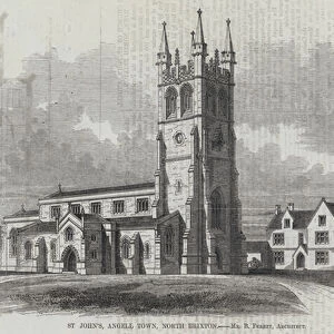 St John s, Angell Town, North Brixton (engraving)