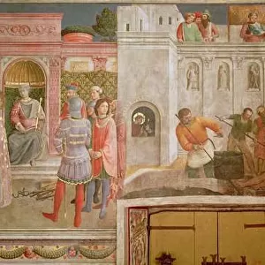 St. Lawrence before Decius and the martyrdom of St. Lawrence