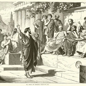 St Paul at Athens, Acts, xvii, 22 (engraving)