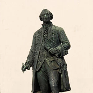 Statue of Georges Louis Leclerc, Count of Buffon (1707-1788), Montbard (21 Cote d Or)