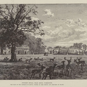 Studley Royal, near Ripon, Yorkshire, the Seat of the Marquis of Ripon, visited by the Prince and Princess of Wales (engraving)