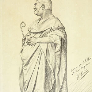Study for the Two Augurs, (black chalk on paper)