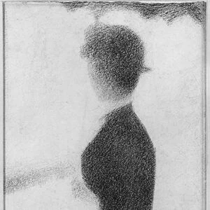 Study for Sunday Afternoon on the Island of La Grande Jatte, 1884 (conte pencil on paper)