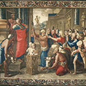Tapestry depicting the Acts of the Apostles, the Sacrifice of Lystra, woven at the