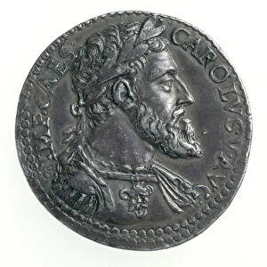 Testone of Charles V (1500-58) Duke of Milan, engraved by Dye