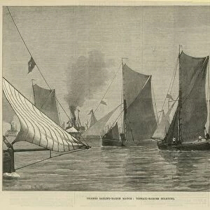 Thames sailing barge match (engraving)