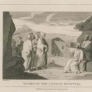 Ticket of the London Hospital (engraving)