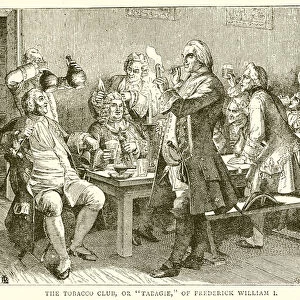 The Tobacco Club, or "Tabagie, "of Frederick William I (engraving)
