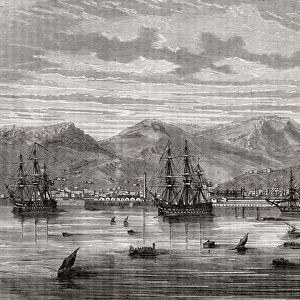 Toulon in the 18th century, from Histoire de la Revolution Francaise by Louis Blanc