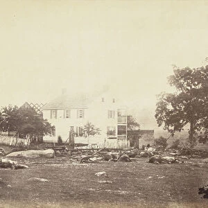 Trossel's House, Battle-field of Gettysburg, July 1863 (albumen print mounted on wove paper)