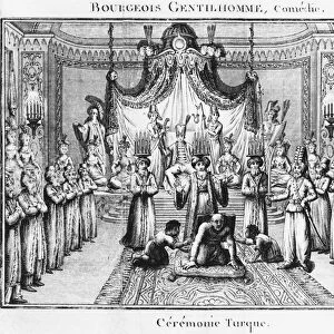 Turkish ceremony, illustration from Le Bourgeois Gentilhomme by Moliere