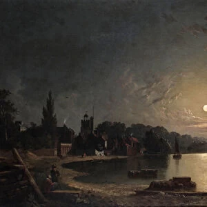 Twickenham by Moonlight, 1835 (oil on canvas)
