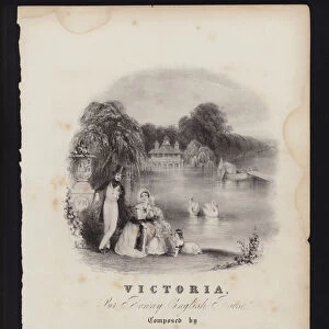 Victoria, Our Bonny English Rose, bys Nelson, Victorian sheet music cover (litho)