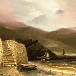 View of Arran, With Sailing Vessels In A Squall, 1814 (oil on canvas)