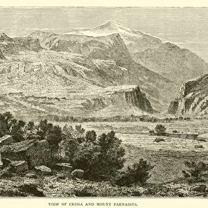 View of Crissa and Mount Parnassus (engraving)