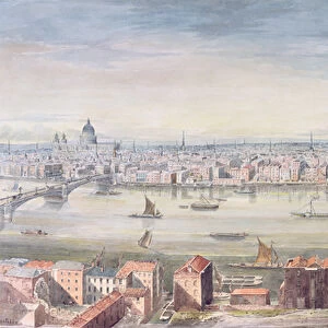 A View of London from St. Pauls to the Custom House, 1837 (w / c on paper)